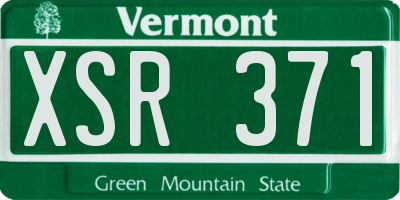 VT license plate XSR371