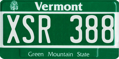 VT license plate XSR388
