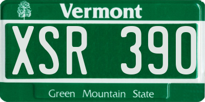 VT license plate XSR390