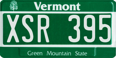 VT license plate XSR395