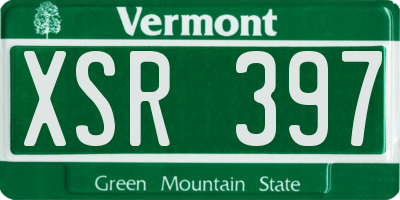 VT license plate XSR397
