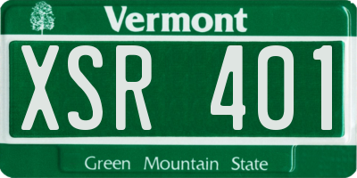 VT license plate XSR401