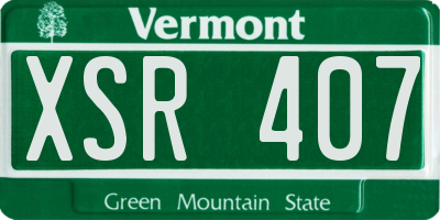 VT license plate XSR407