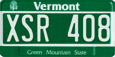 VT license plate XSR408