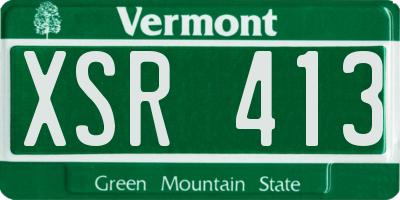 VT license plate XSR413