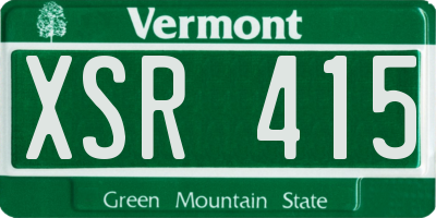 VT license plate XSR415