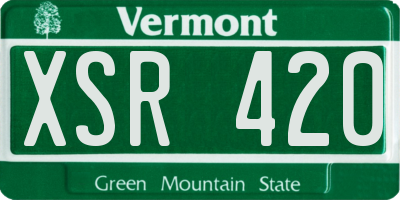 VT license plate XSR420