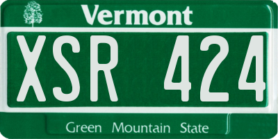 VT license plate XSR424