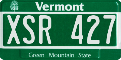 VT license plate XSR427