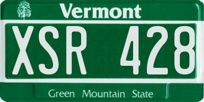 VT license plate XSR428