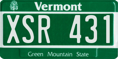 VT license plate XSR431