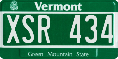 VT license plate XSR434