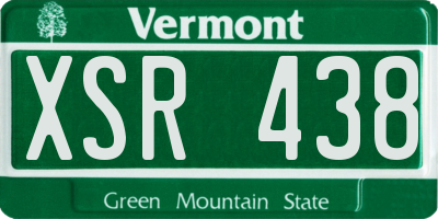 VT license plate XSR438