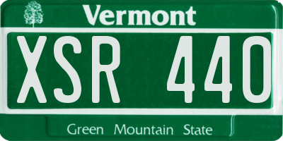 VT license plate XSR440