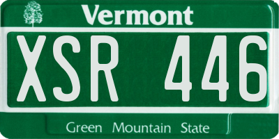 VT license plate XSR446