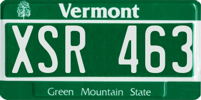 VT license plate XSR463