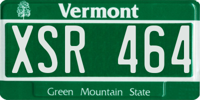 VT license plate XSR464