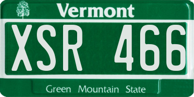 VT license plate XSR466