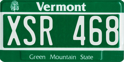 VT license plate XSR468