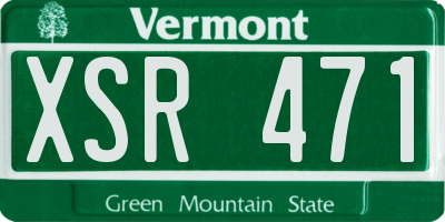VT license plate XSR471