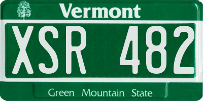 VT license plate XSR482