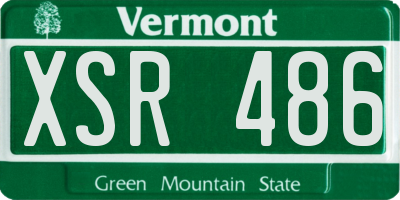 VT license plate XSR486