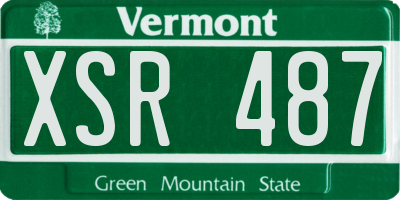 VT license plate XSR487