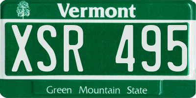 VT license plate XSR495
