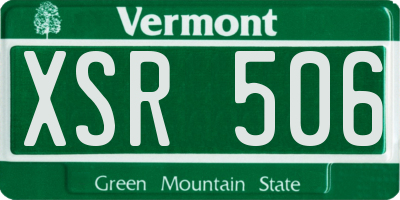 VT license plate XSR506