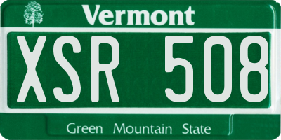VT license plate XSR508