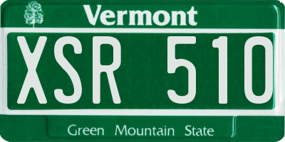 VT license plate XSR510
