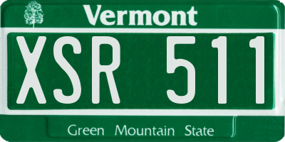 VT license plate XSR511
