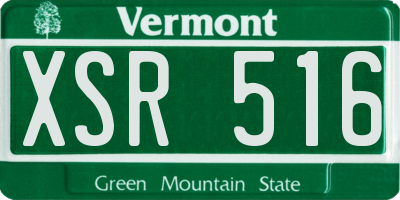 VT license plate XSR516