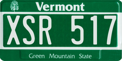 VT license plate XSR517