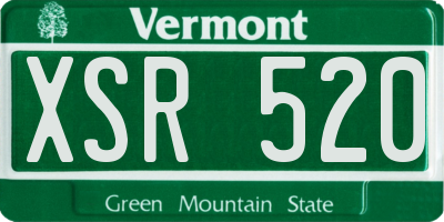 VT license plate XSR520