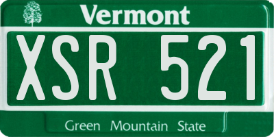 VT license plate XSR521