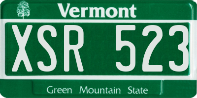 VT license plate XSR523