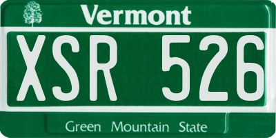VT license plate XSR526