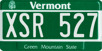 VT license plate XSR527