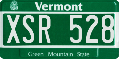 VT license plate XSR528