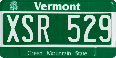 VT license plate XSR529