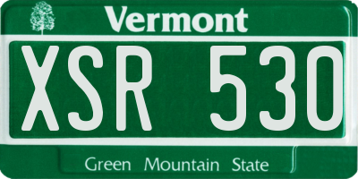 VT license plate XSR530