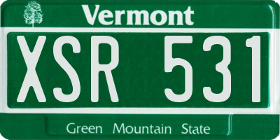VT license plate XSR531