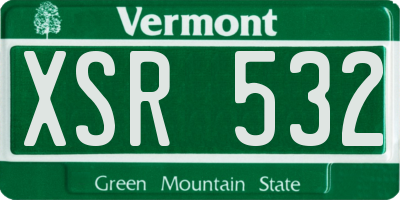 VT license plate XSR532