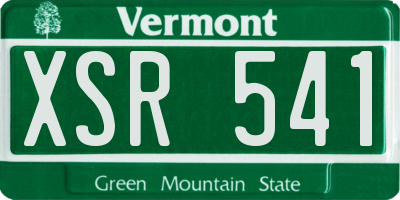 VT license plate XSR541