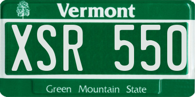 VT license plate XSR550