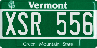 VT license plate XSR556