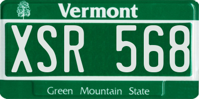 VT license plate XSR568