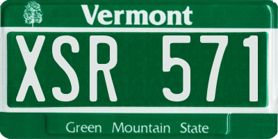 VT license plate XSR571