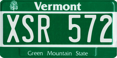 VT license plate XSR572